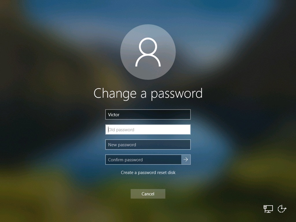 change password windows 10 pro