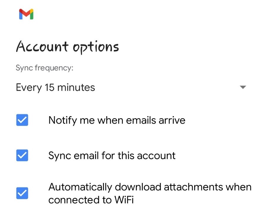 Mailsafi Gmail configuration