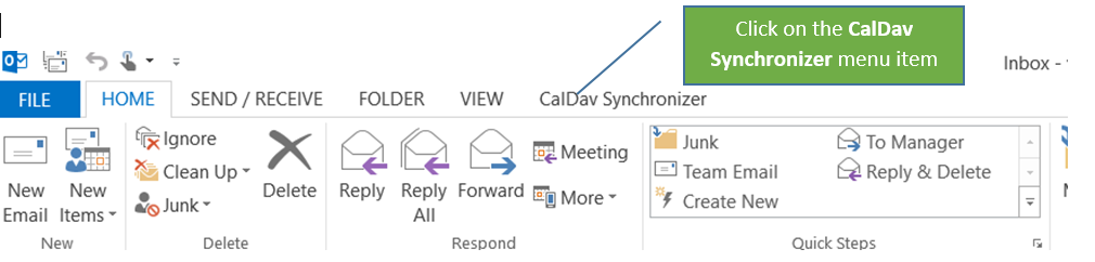 Install outlook synchronizer