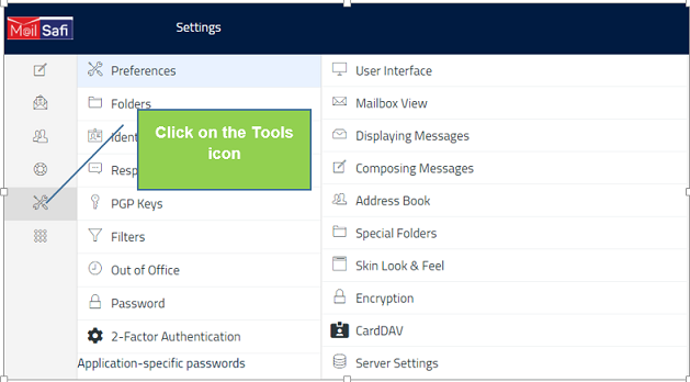Tools Mailsafi Webmail log in